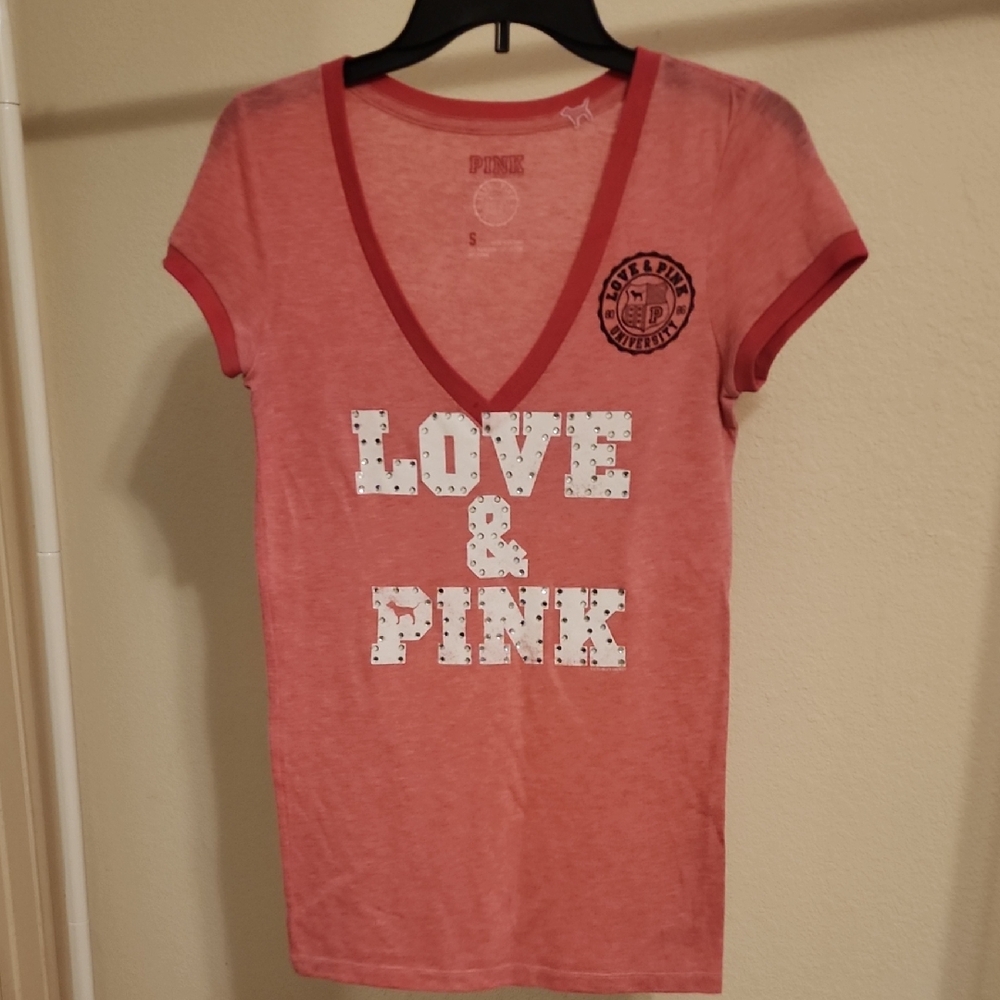 PINK Victoria's Secret Pink V-Neck Tee